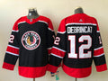 Men's Chicago Blackhawks Alex Debrincat #12 Black Breakaway Jersey1