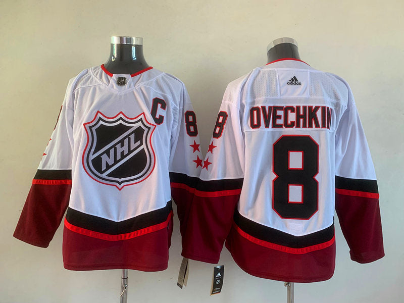 Men's Washington Capitals Alex Ovechkin #8 White Player Jersey1