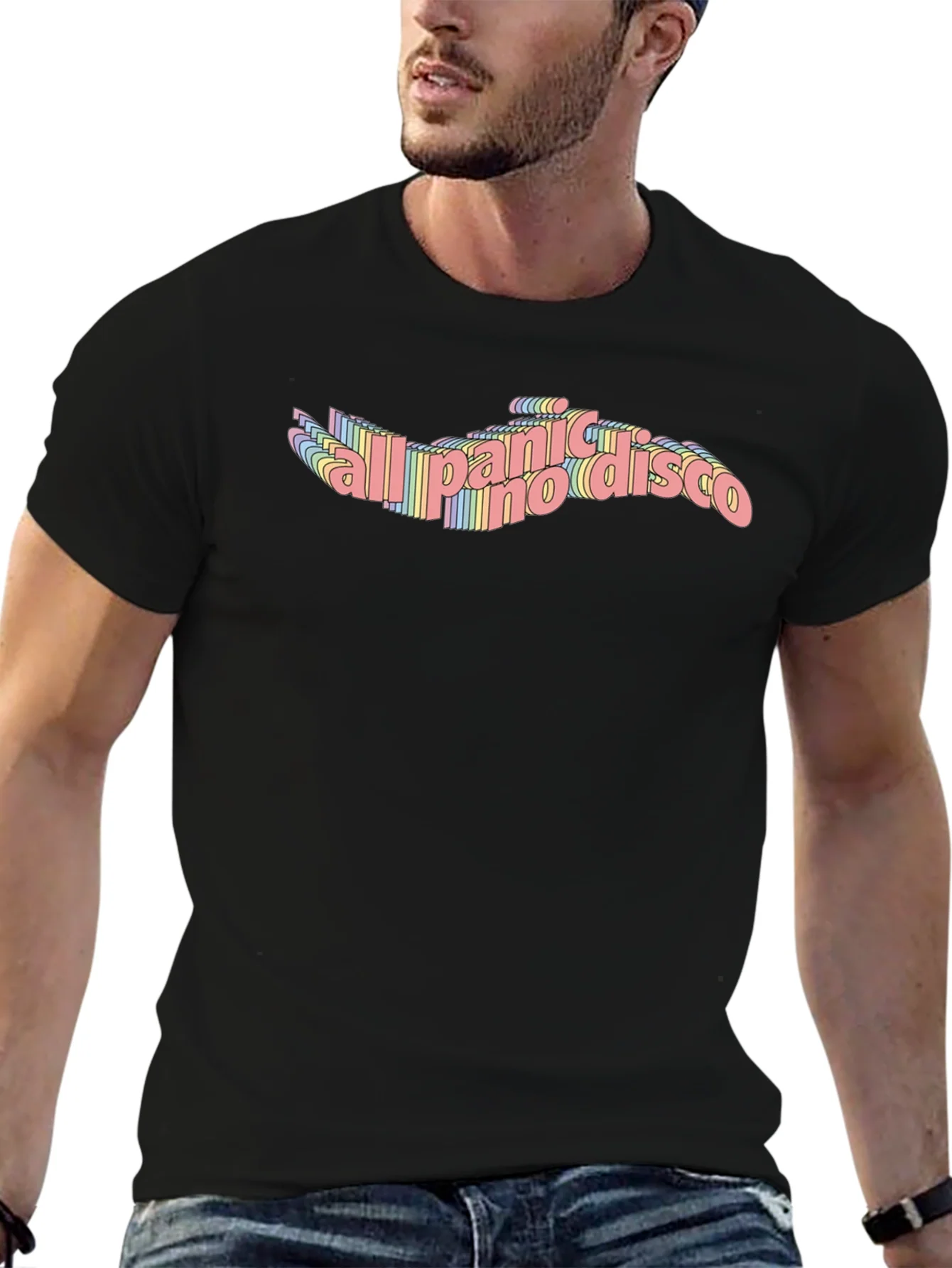 Panic! At The Disco Rainbow Text T-Shirt