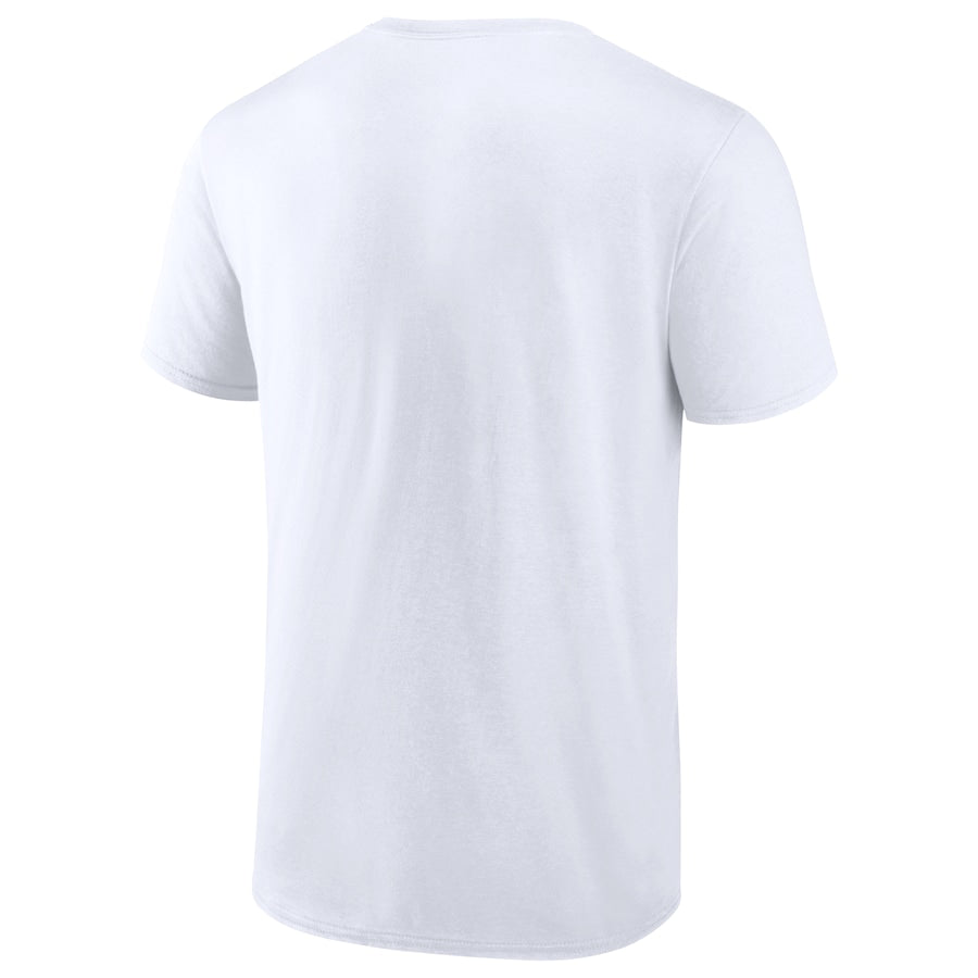 Men's Edmonton Oilers White 2025 Stanley Cup Playoffs Logo T-Shirt