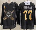 Men's Tampa Bay Lightning Victor Hedman #77 Black Player Jersey1