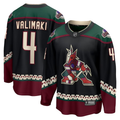 Men's Arizona Coyotes Juuso Valimaki #4 Black Home Breakaway Jersey1