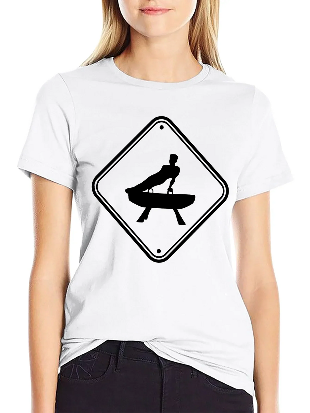 Gymnastics Pommel Horse Warning Sign T-Shirt