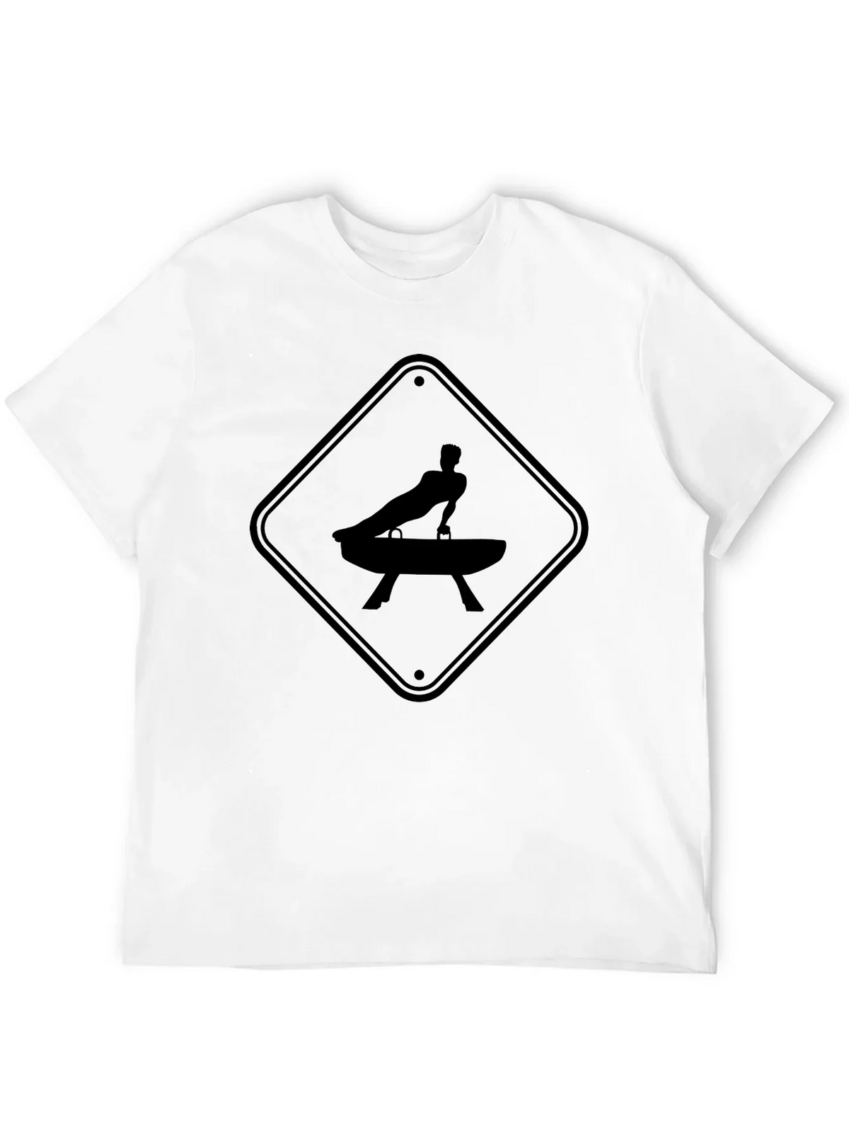 Gymnastics Pommel Horse Warning Sign T-Shirt