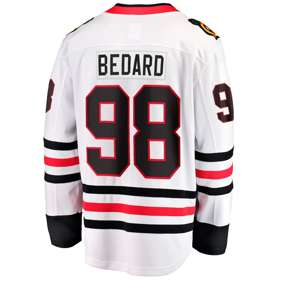 Connor Bedard Chicago Blackhawks   Away Breakaway  Jersey - White