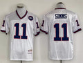 Men's New York Giants Phil Simms Mitchell & Ness White Legacy Replica Jersey1
