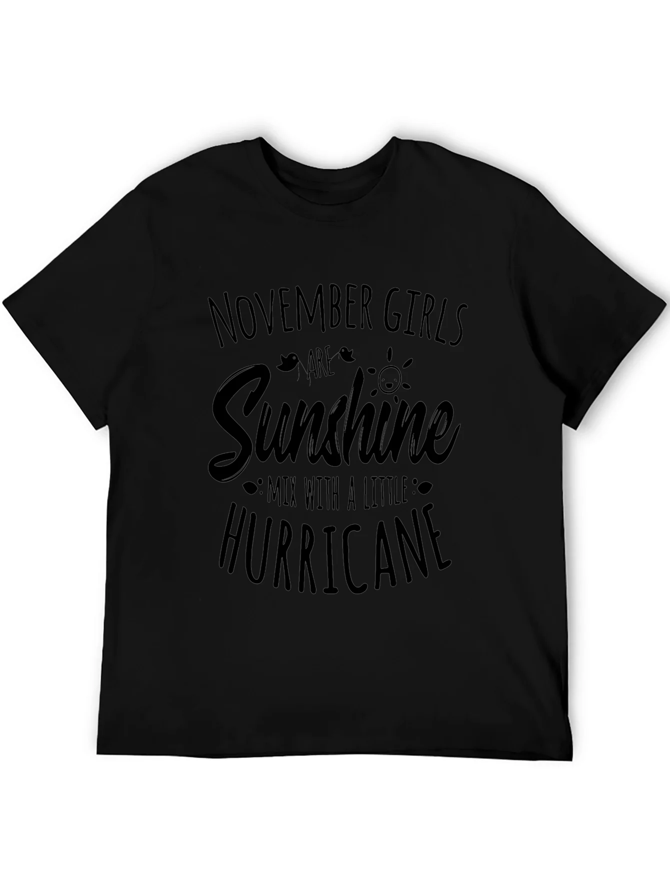 November Girls Sunshine Hurricane Black Tee