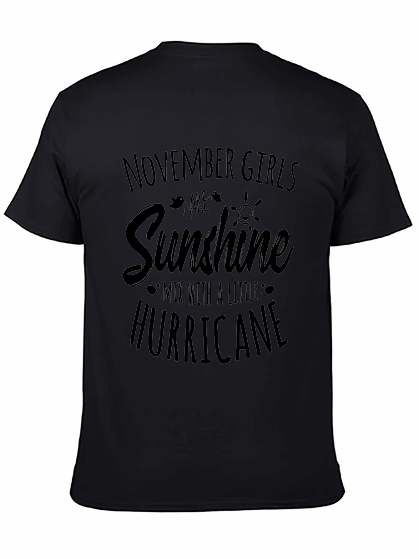 November Girls Sunshine Hurricane Black Tee