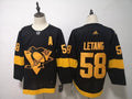 Men's Pittsburgh Penguins Kris Letang #58 Black Player Jersey1