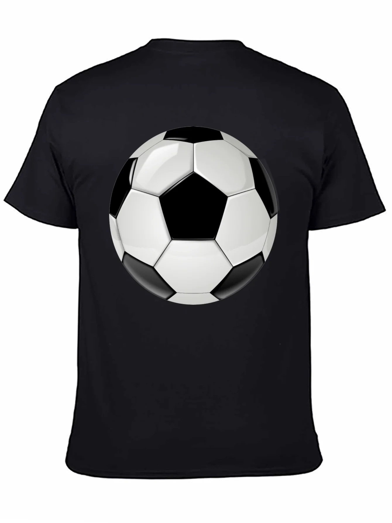 Soccer Ball Graphic T-Shirt - Black