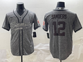 Men's Cleveland Browns Shedeur Sanders #12 Gray Game Player Jersey