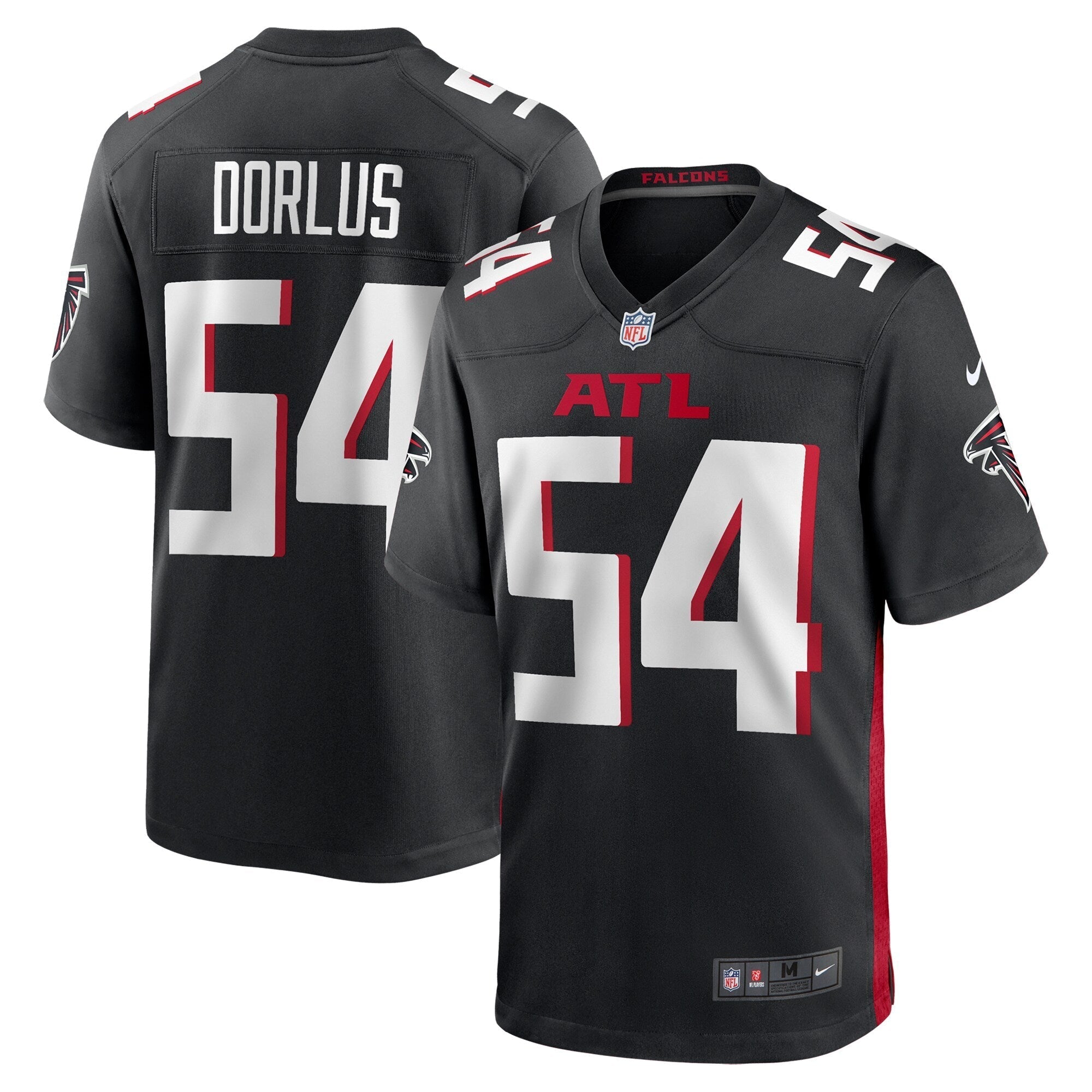 Brandon Dorlus Atlanta Falcons Nike Team Game Jersey -  Black