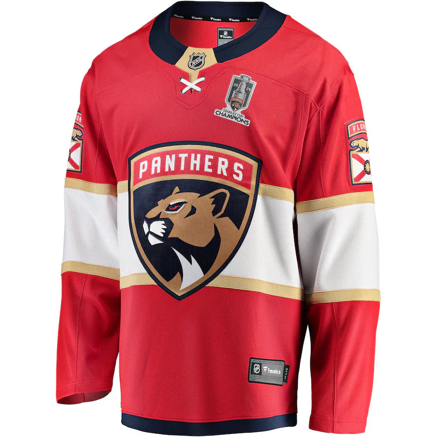 Florida Panthers   Home 2024 Stanley Cup Champions Breakaway Jersey ��������������������������������������������������������������������������������� Red