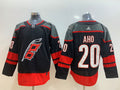 Men's Carolina Hurricanes Sebastian Aho #20 Black Home Breakaway  Player Jersey1