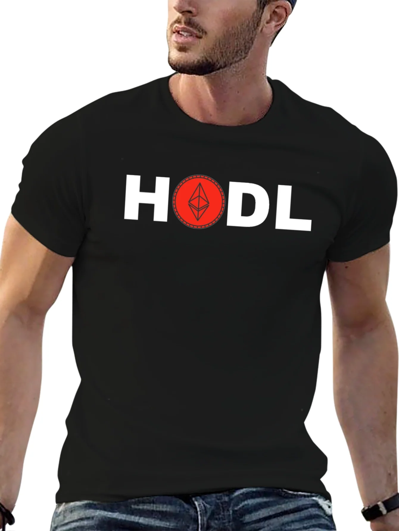 HODL Ethereum Crypto T-Shirt - Classic Black Tee