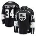 Men's Los Angeles Kings Arthur Kaliyev #34 Black Home Breakaway Player Jersey1
