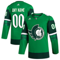 Men's Ottawa Senators Kelly Green St. Patrick's Day Custom Jersey1