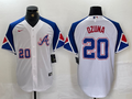 Men's Atlanta Braves Marcell Ozuna #20 White City Connect Limited Player Jersey
