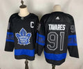 Men's Toronto Maple Leafs John Tavares #91 Black Player Game Jersey1