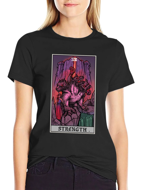 Strength Tarot Card Graphic T-Shirt