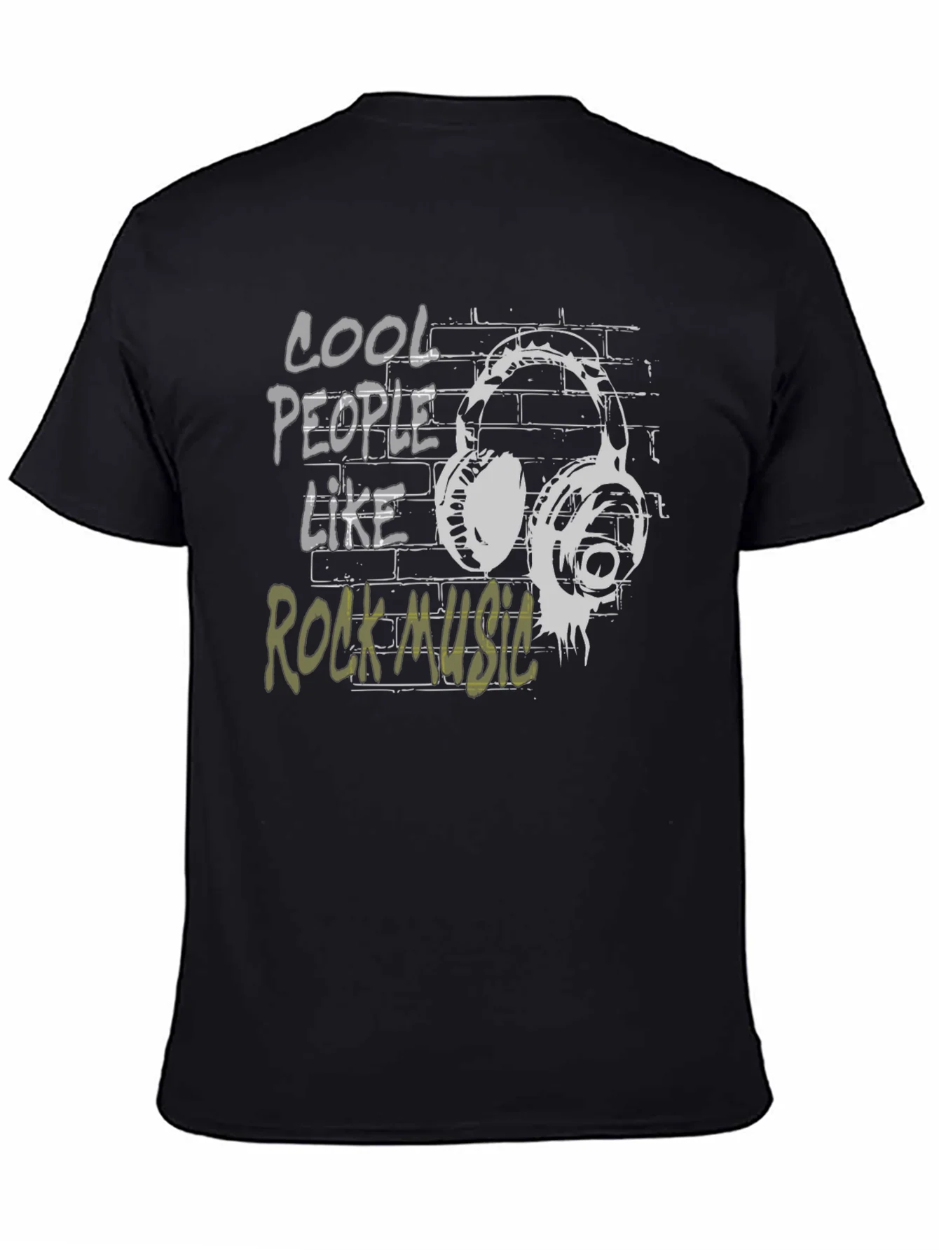 Cool People Rock Music Black Graphic T-Shirt