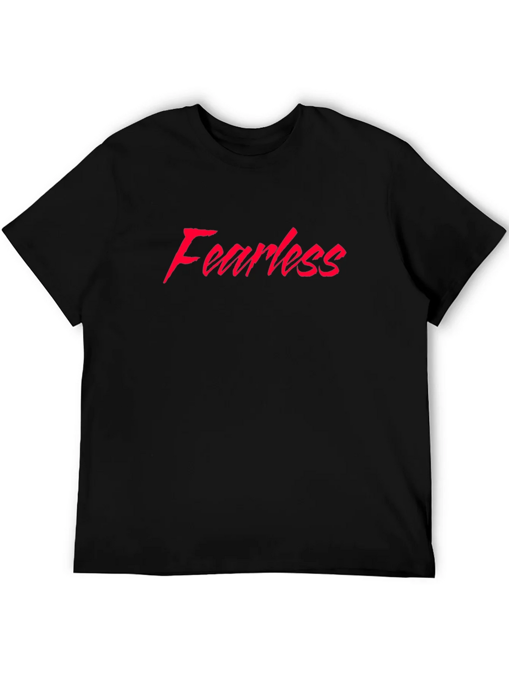 Fearless Graphic Tee - Red Text on Black T-Shirt
