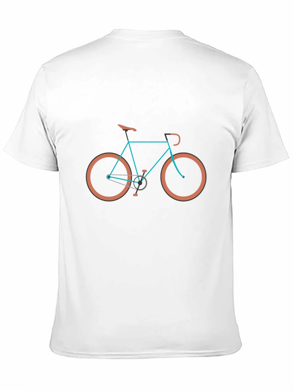 Stylish Bike Graphic Tee - Black Cotton Blend