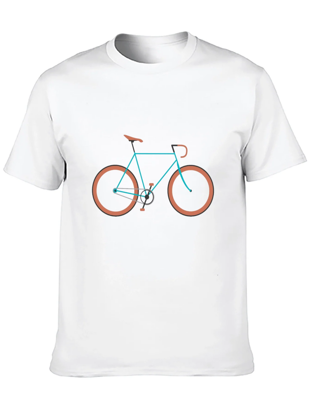 Stylish Bike Graphic Tee - Black Cotton Blend