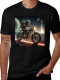 Sci-Fi Motorcycle Graphic T-Shirt