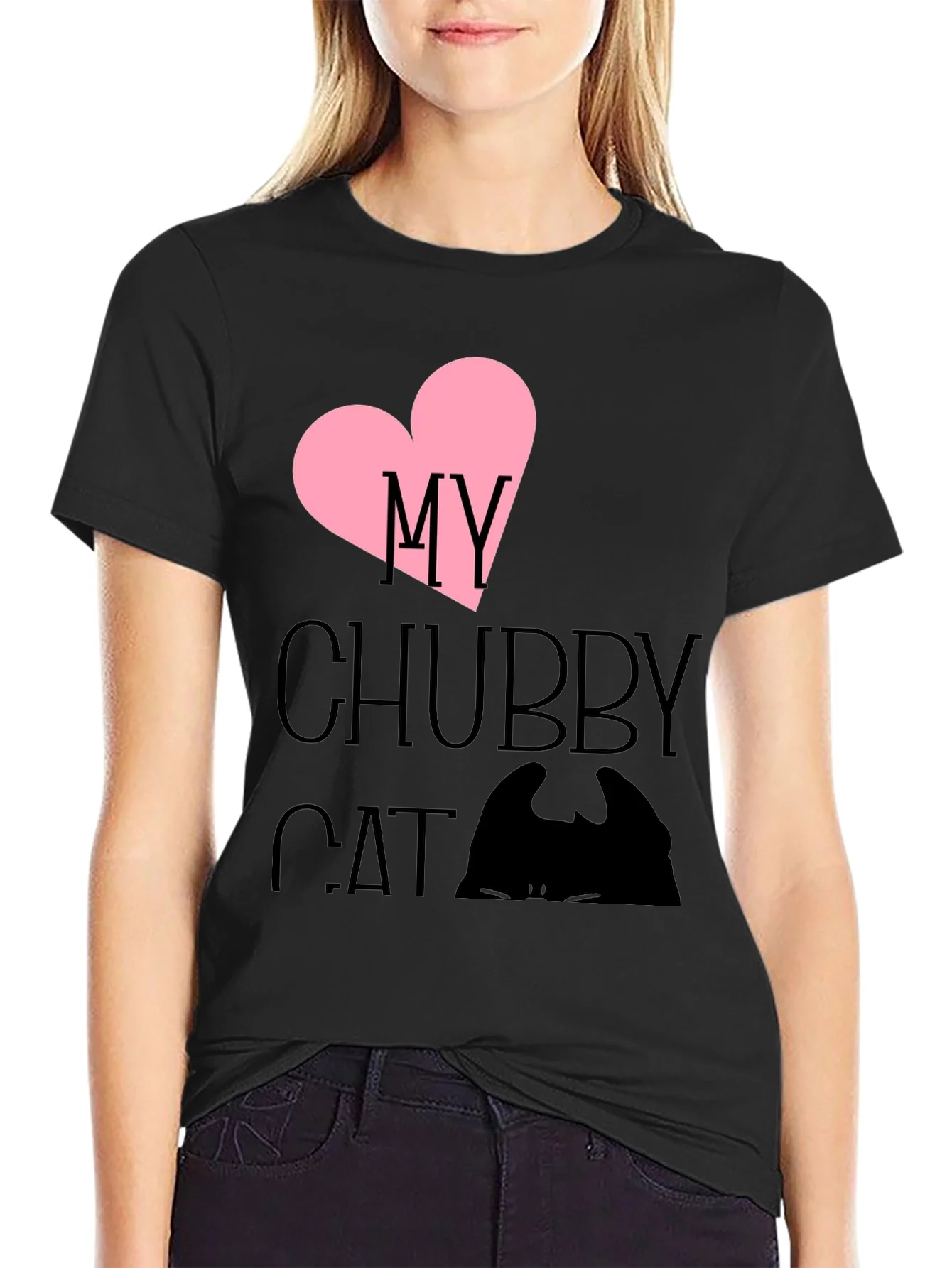 I Love My Chubby Cat T-Shirt - Cute Pet Tee