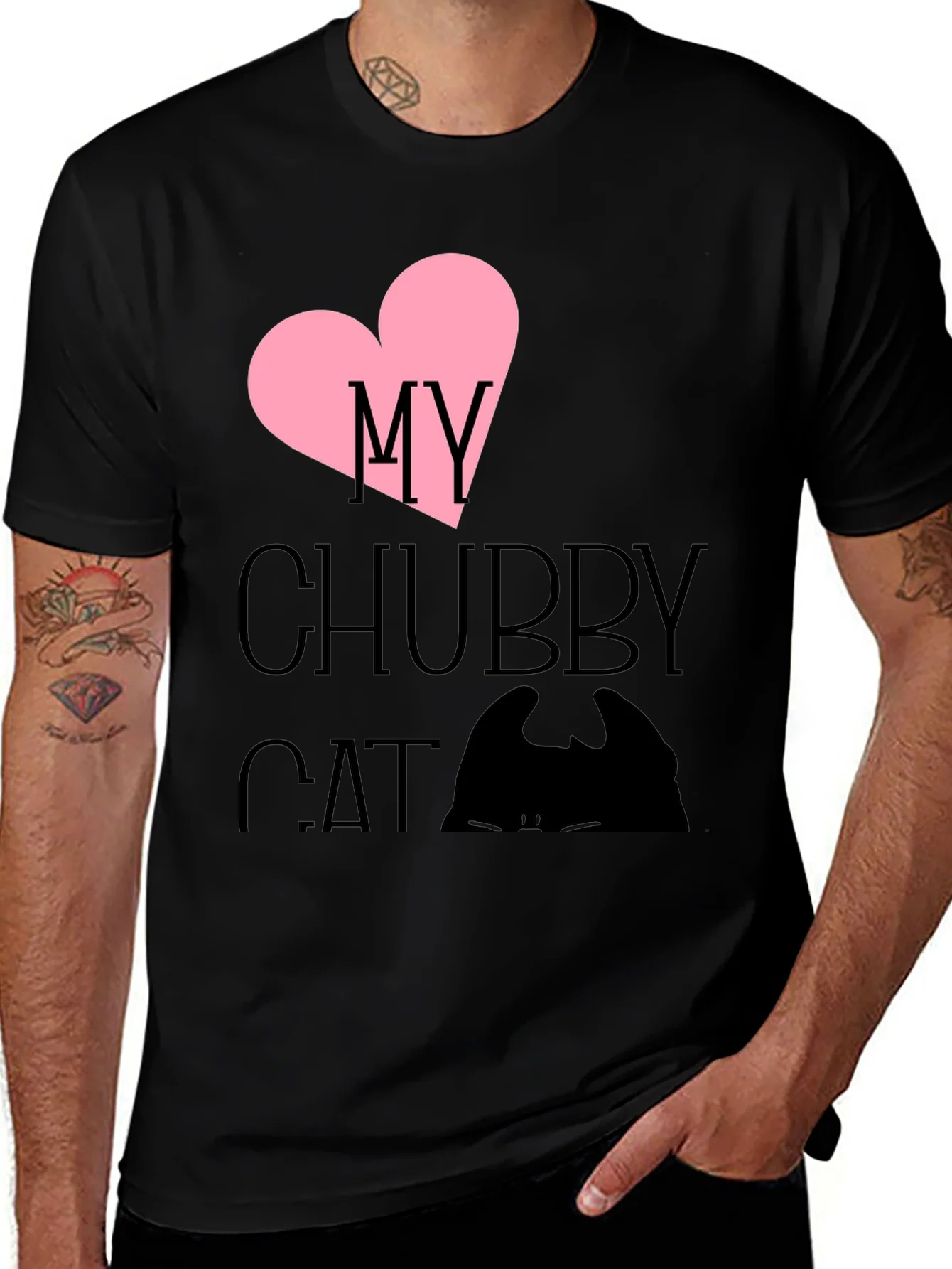 I Love My Chubby Cat T-Shirt - Cute Pet Tee