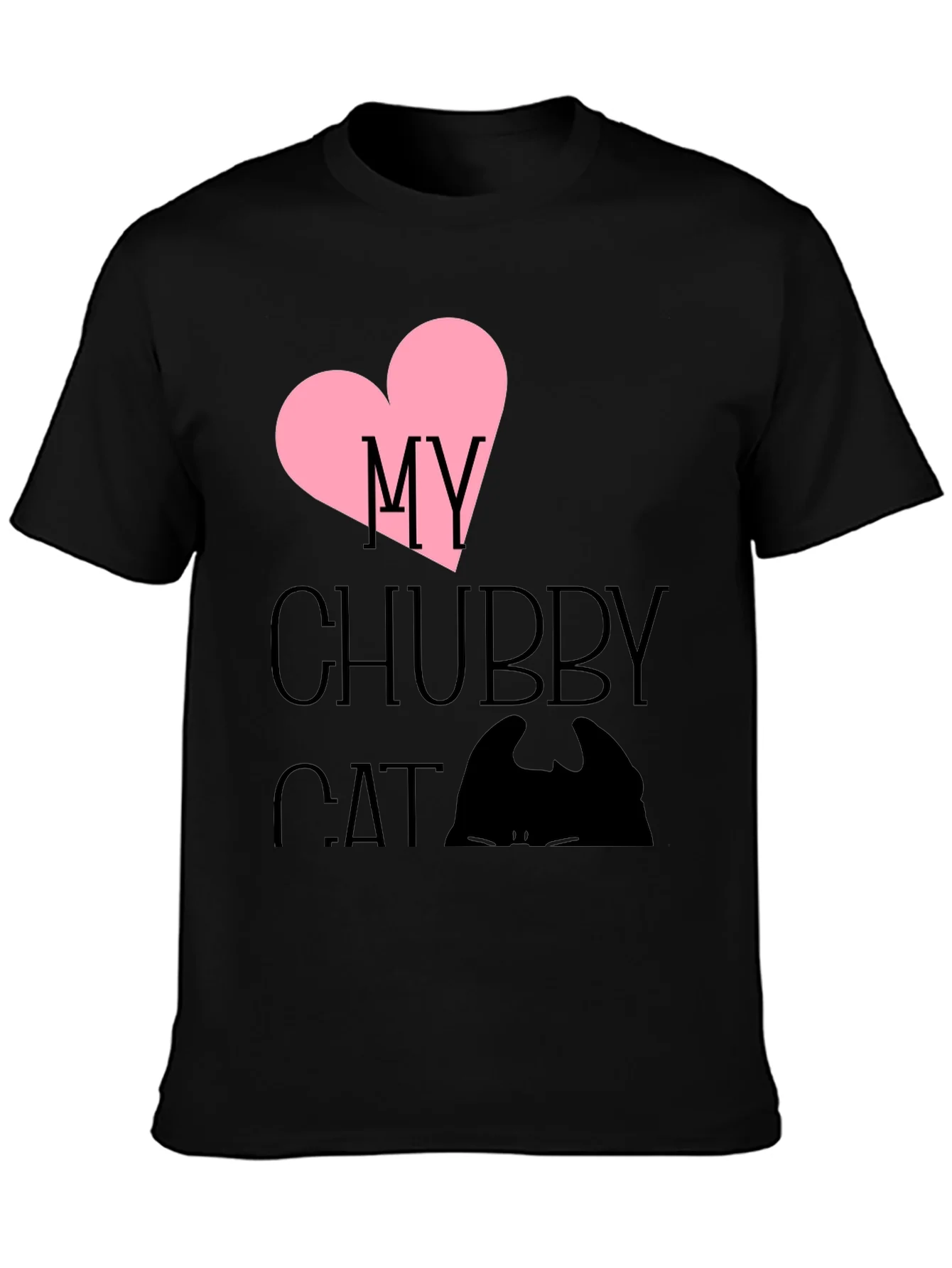 I Love My Chubby Cat T-Shirt - Cute Pet Tee