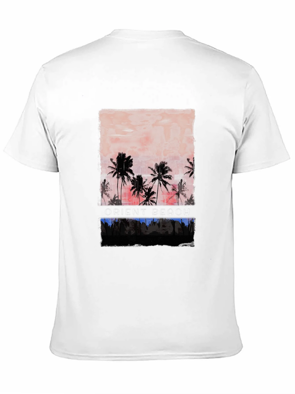 Orient Beach Palm Tree Graphic T-Shirt