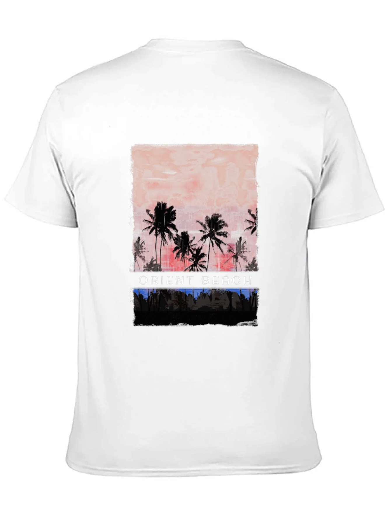Orient Beach Palm Tree Graphic T-Shirt