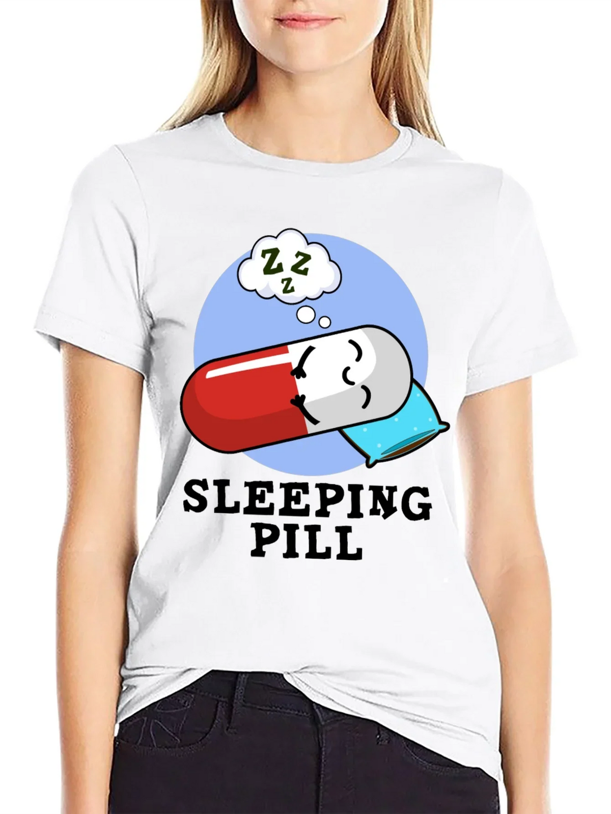 Sleeping Pill Funny Graphic T-Shirt - Unisex