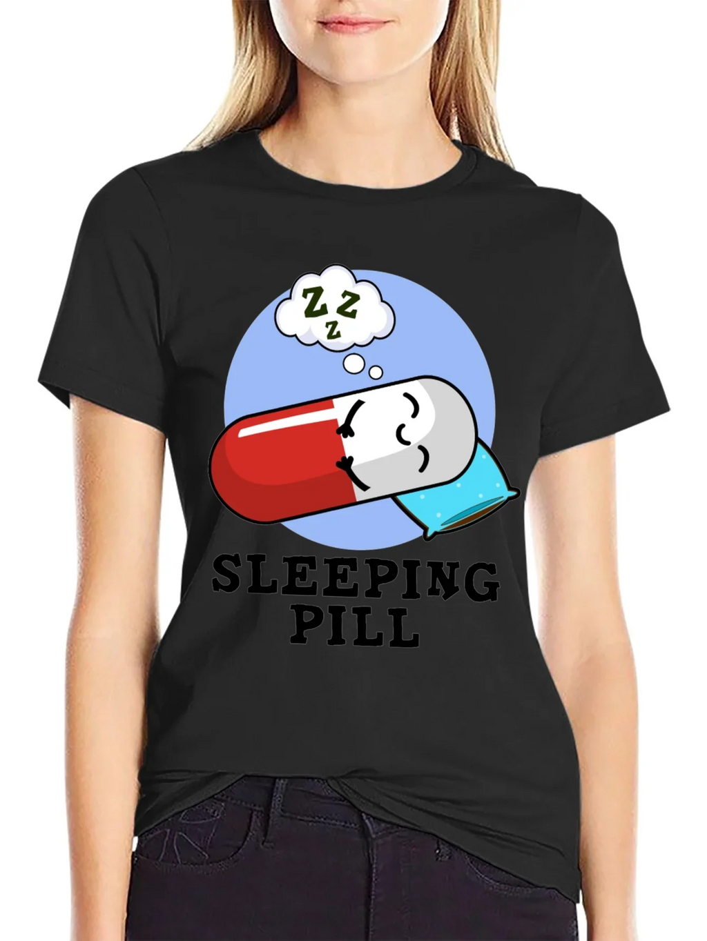 Sleeping Pill Funny Graphic T-Shirt - Unisex