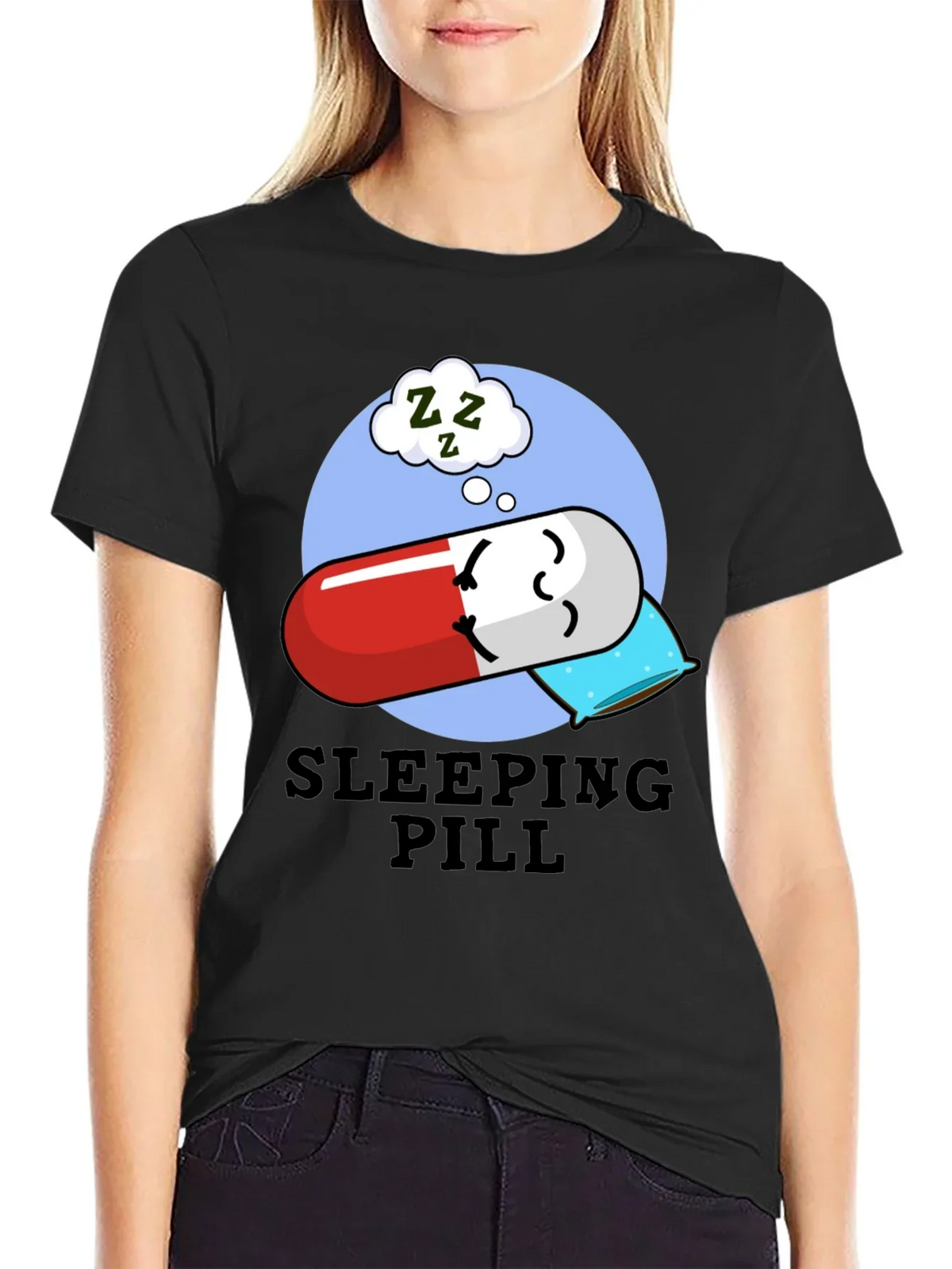 Sleeping Pill Funny Graphic T-Shirt - Unisex