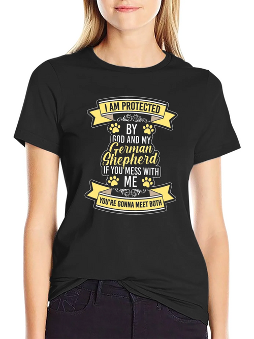 Protected by God and German Shepherd T-Shirt