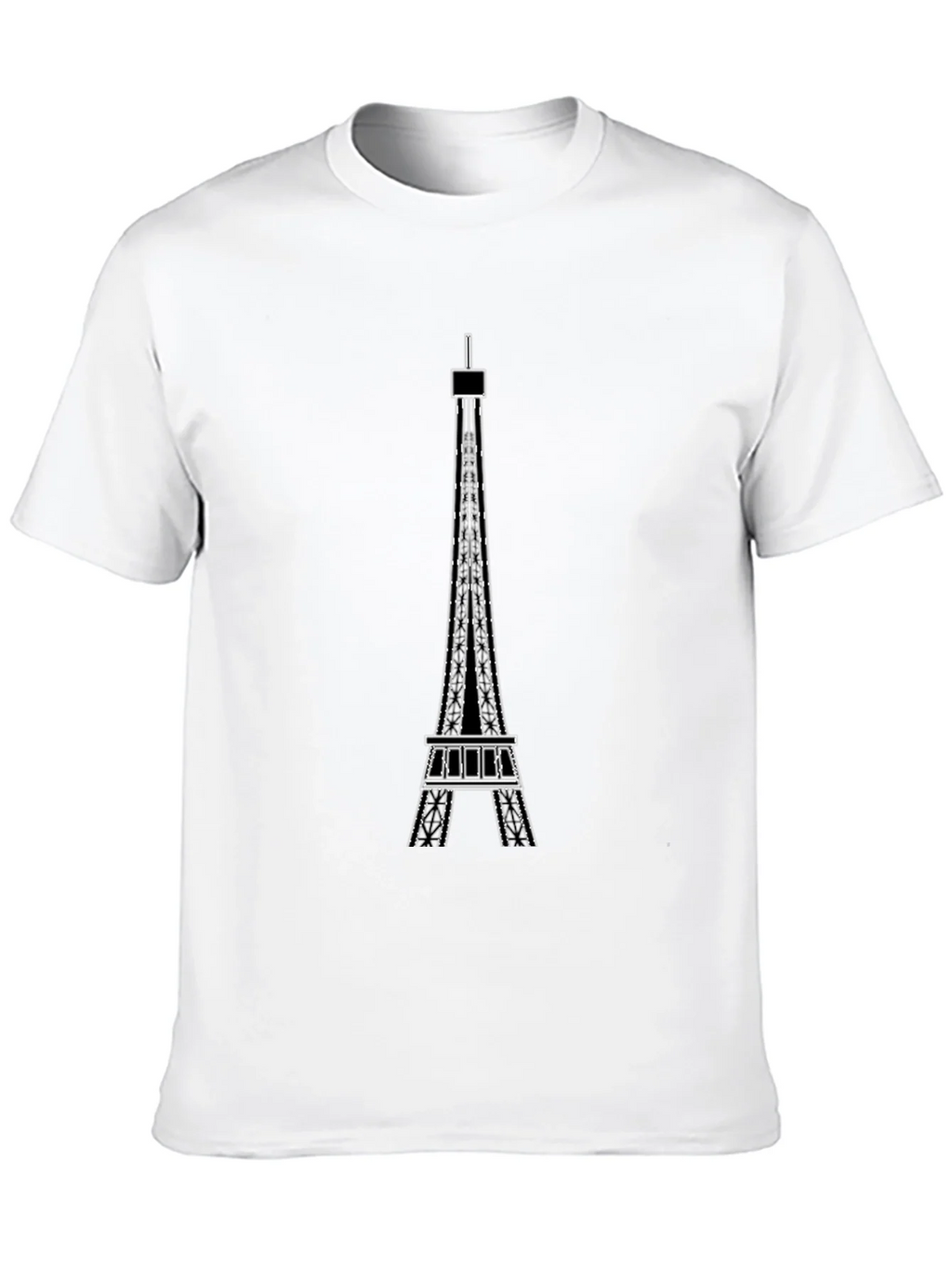 Eiffel Tower Graphic Tee - Modern Black T-Shirt