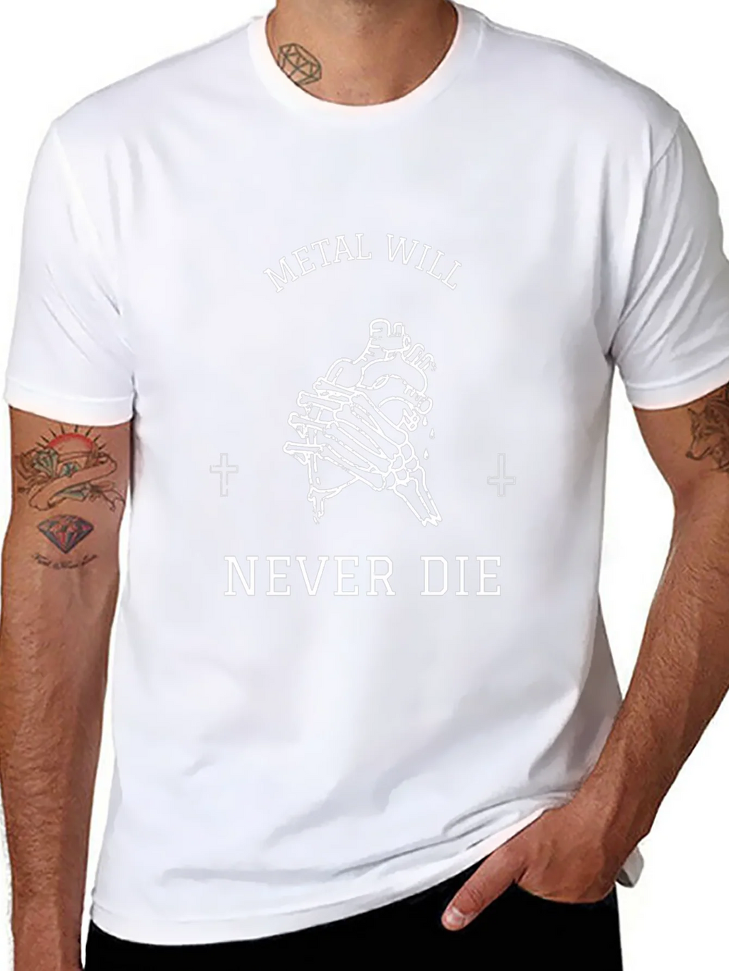 Metal Will Never Die Graphic Tee - Black