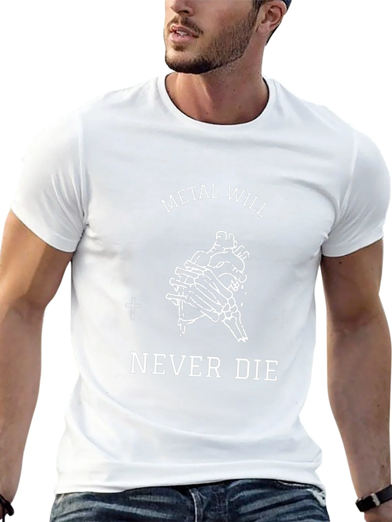 Metal Will Never Die Graphic Tee - Black