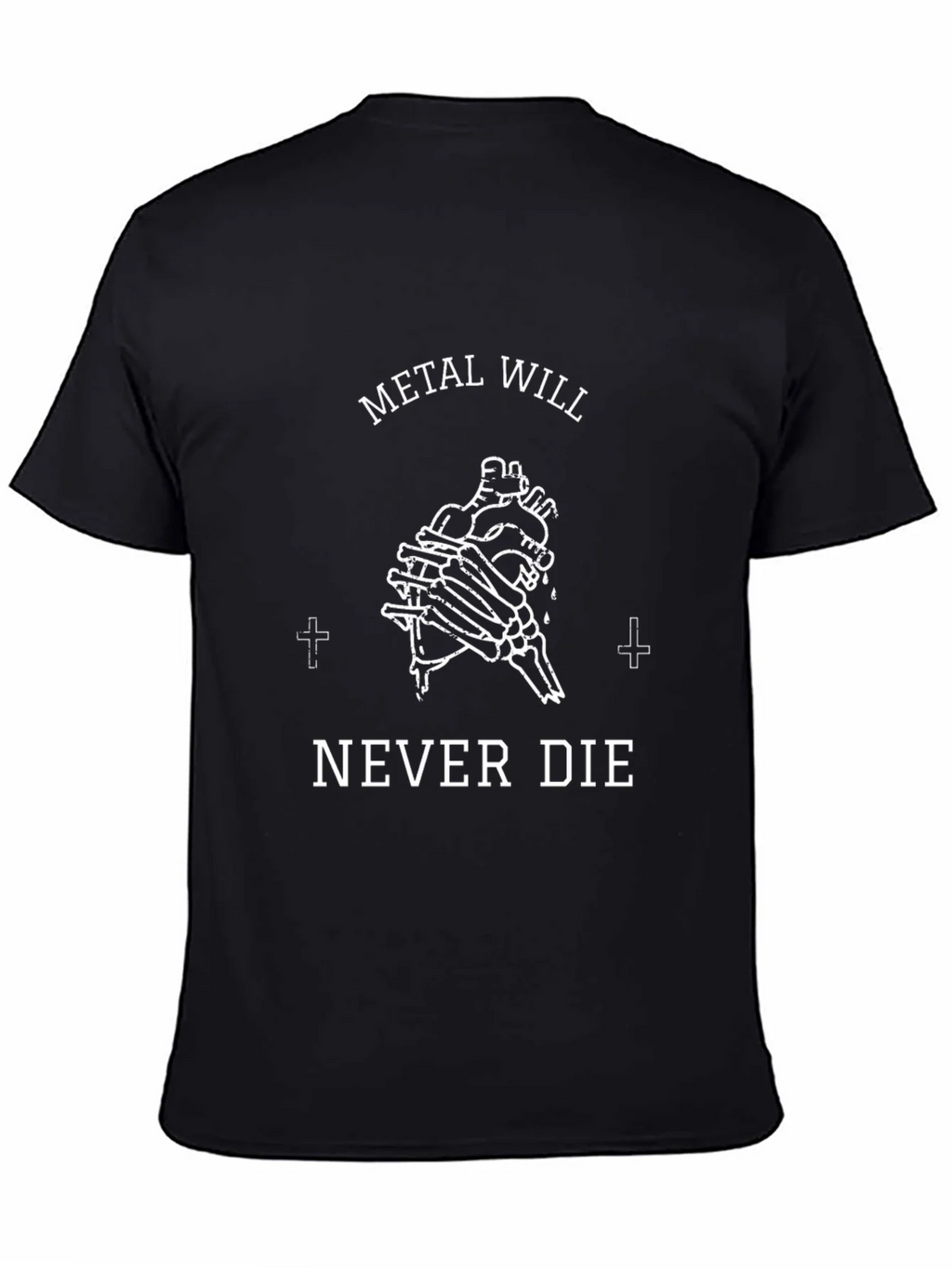 Metal Will Never Die Graphic Tee - Black