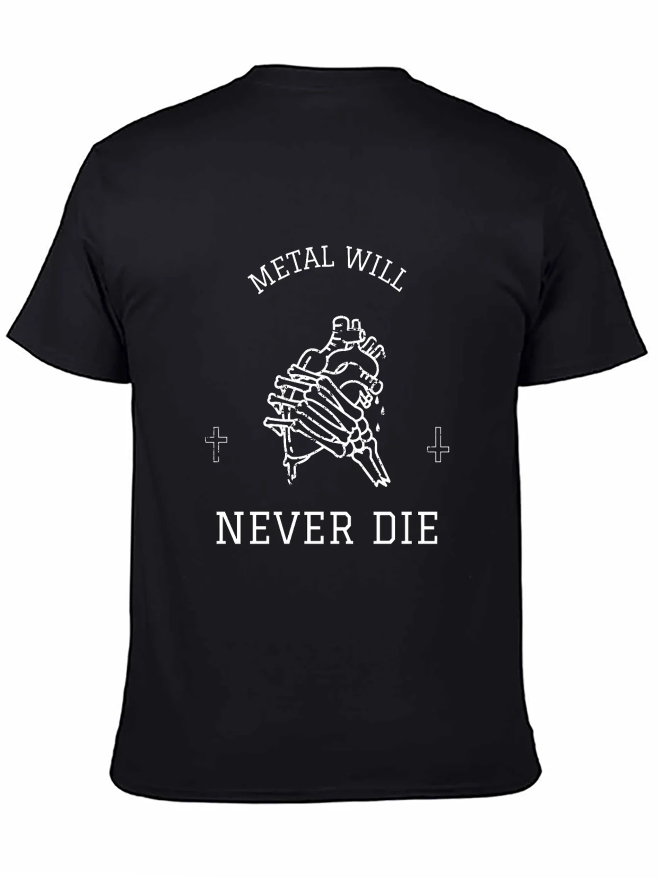 Metal Will Never Die Graphic Tee - Black