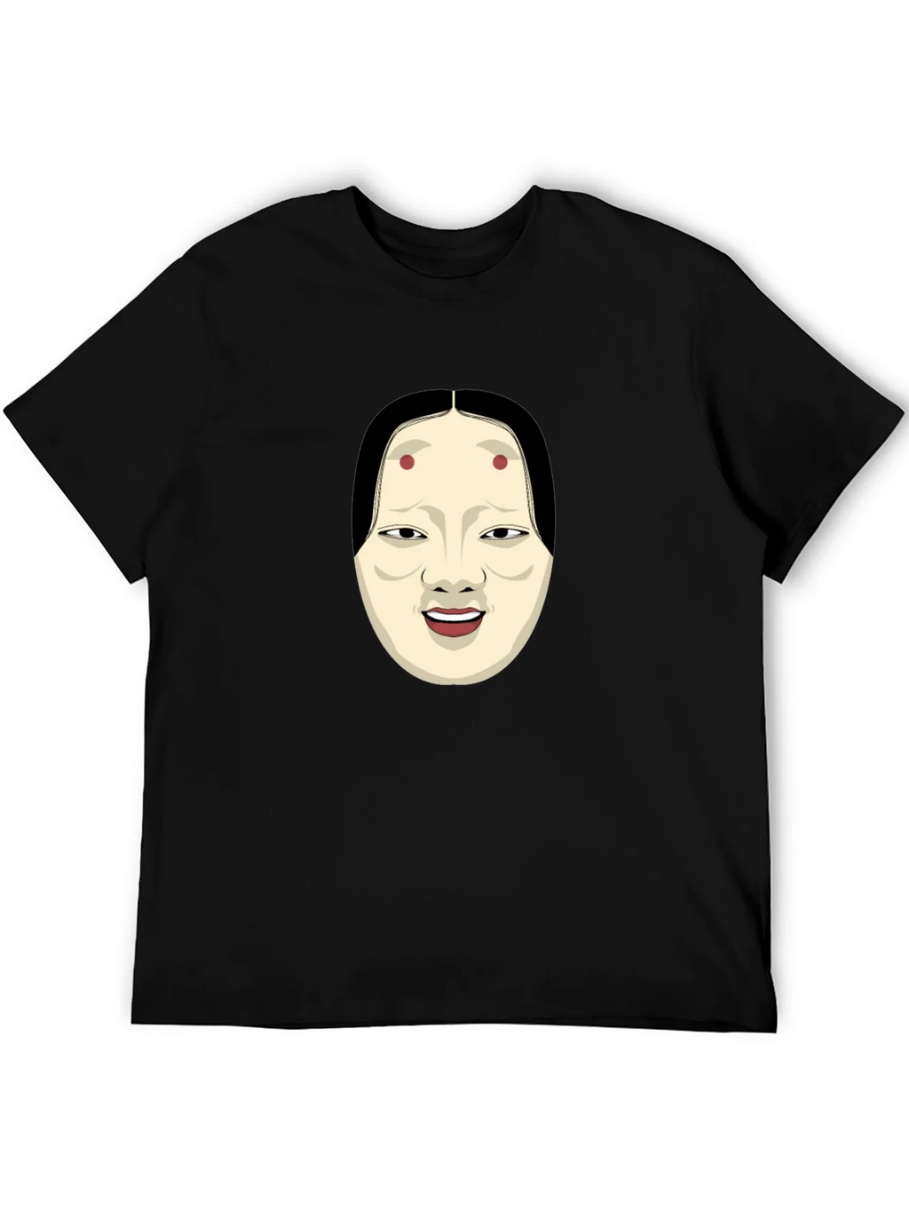 Kabuki Mask Graphic Tee - Unique Japanese Art Shirt