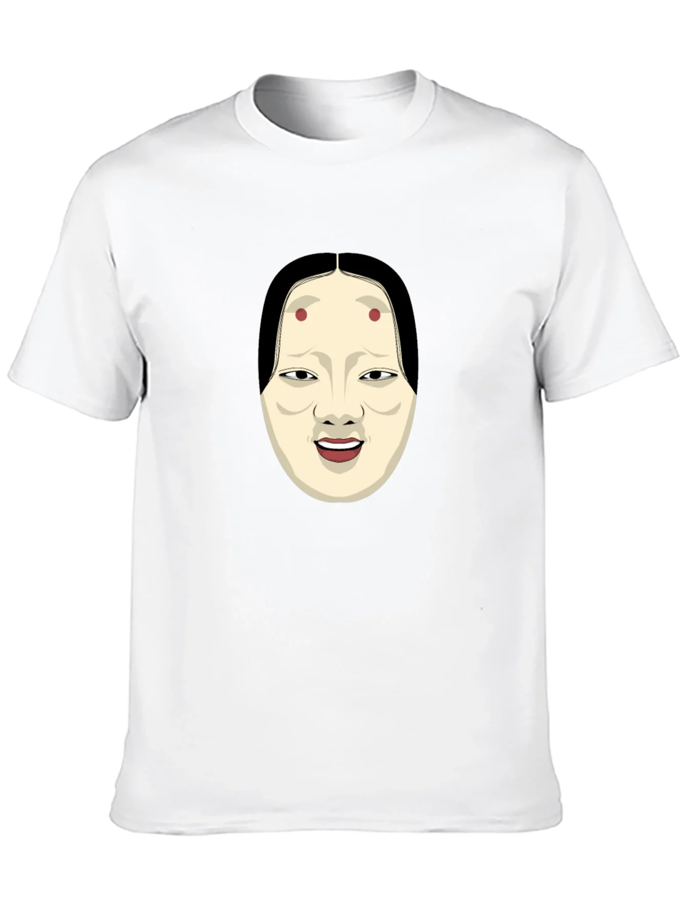 Kabuki Mask Graphic Tee - Unique Japanese Art Shirt