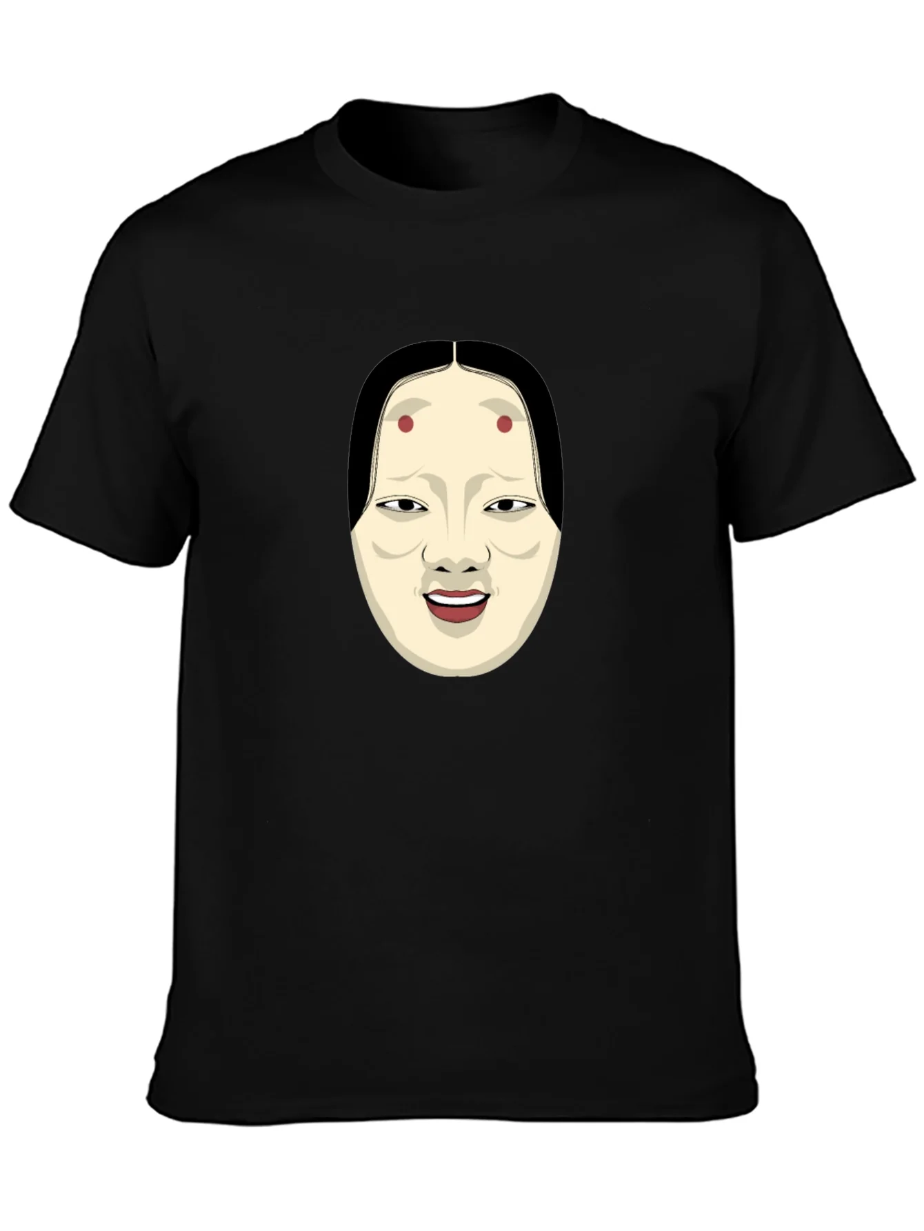 Kabuki Mask Graphic Tee - Unique Japanese Art Shirt