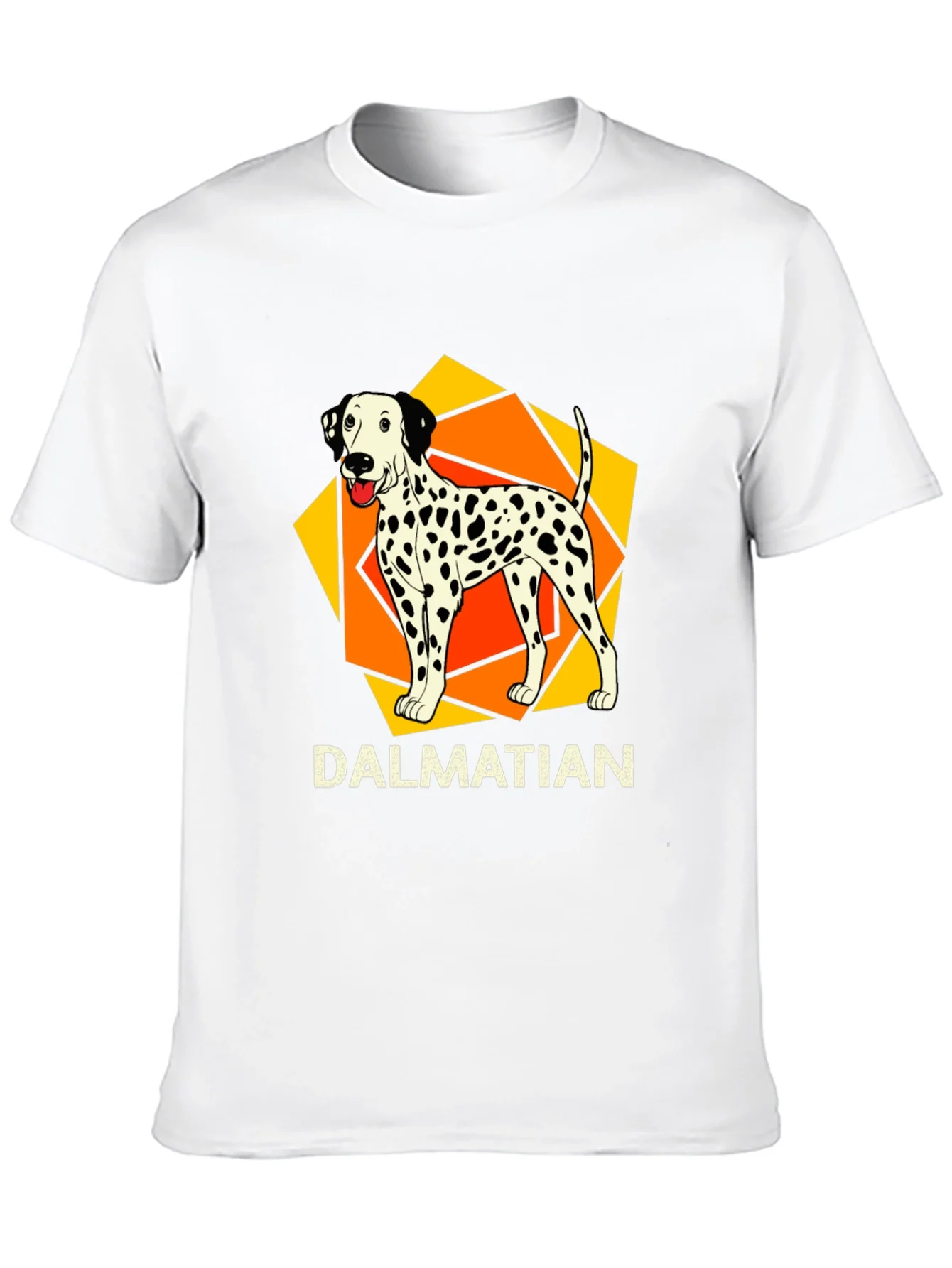 Dalmatian Dog Graphic Print Black T-Shirt