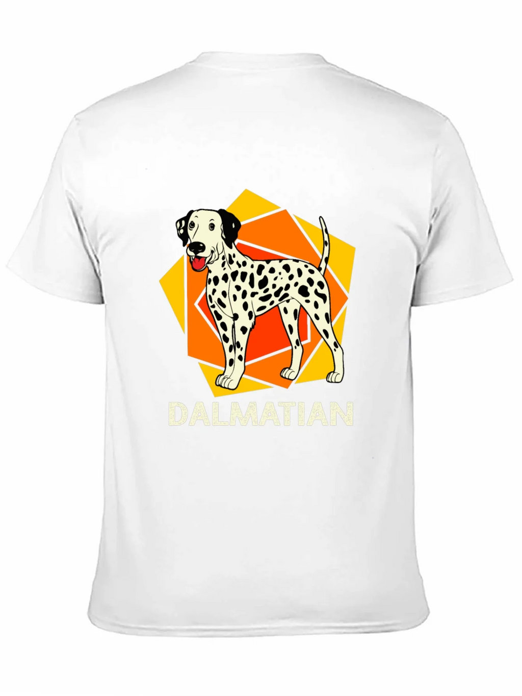 Dalmatian Dog Graphic Print Black T-Shirt