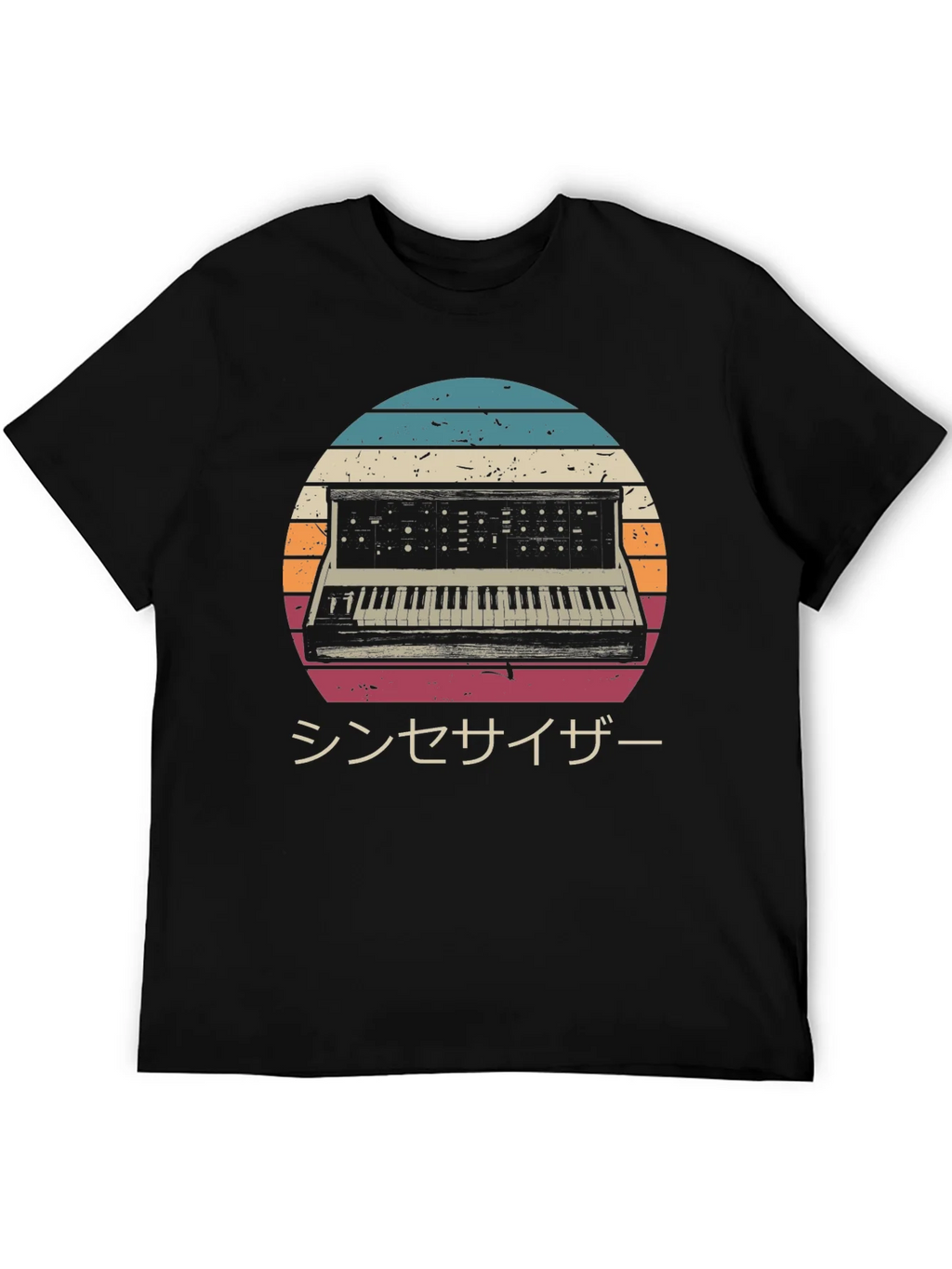 Retro Synthwave T-Shirt - Japanese Synthesizer Design