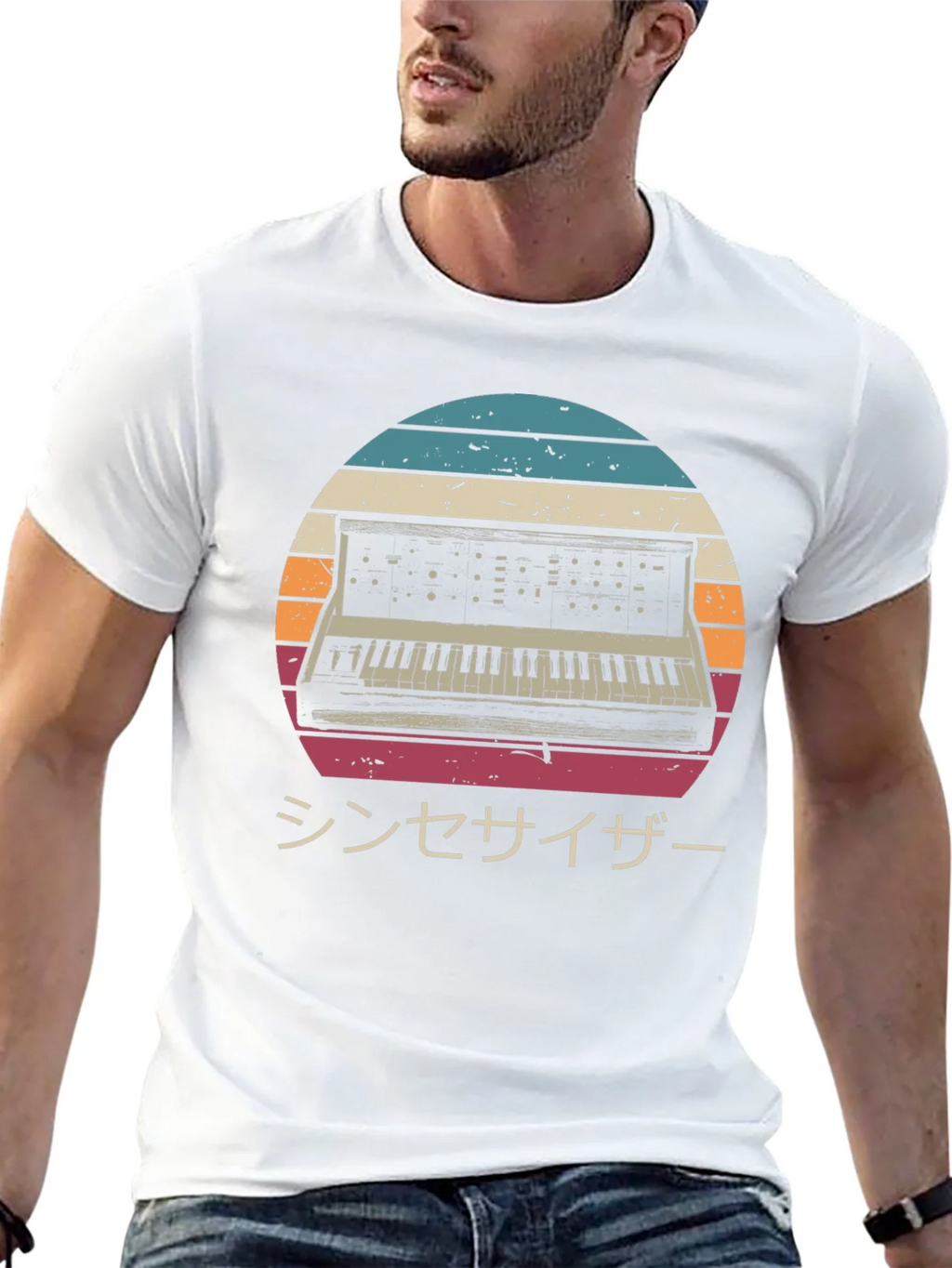 Retro Synthwave T-Shirt - Japanese Synthesizer Design